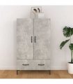 vidaXL Highboard Concrete Grey 70x31x115 cm Engineered Wood — V0672030315