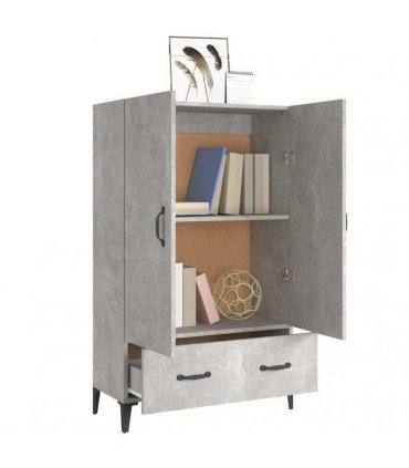 vidaXL Highboard Concrete Grey 70x31x115 cm Engineered Wood — V0672030315
