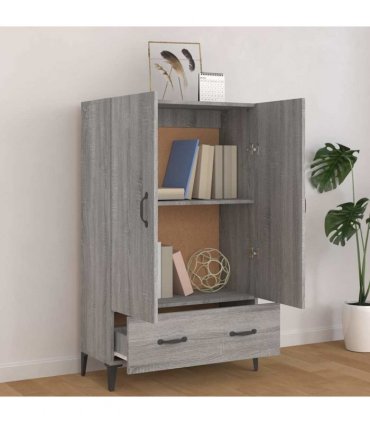vidaXL Highboard Grey Sonoma 70x31x115 cm Engineered Wood — V0672030320