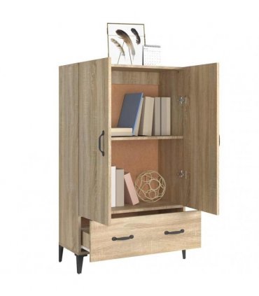 vidaXL Highboard Sonoma Oak 70x31x115 cm Engineered Wood — V0672030322