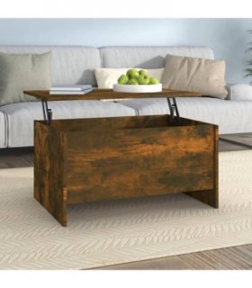 vidaXL Coffee Table Smoked Oak 80x55.5x41.5 cm Engineered Wood — Size: 80 x 55 x 41.5 cm