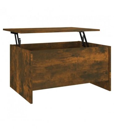 vidaXL Coffee Table Smoked Oak 80x55.5x41.5 cm Engineered Wood — Size: 80 x 55 x 41.5 cm