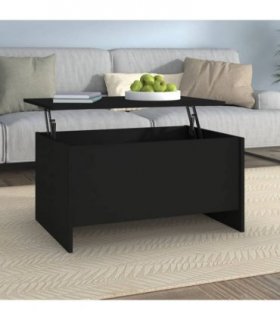 vidaXL Coffee Table Black 80x55.5x41.5 cm Engineered Wood — Size: 80 x 55 x 41.5 cm