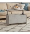 vidaXL Coffee Table Concrete Grey 102x55.5x52.5 cm Engineered Wood — Size: 102 x 55 x 52.5 cm