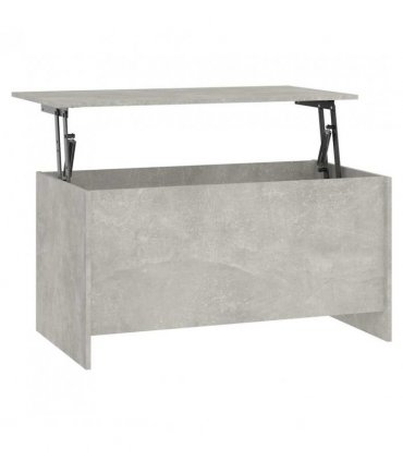 vidaXL Coffee Table Concrete Grey 102x55.5x52.5 cm Engineered Wood — Size: 102 x 55 x 52.5 cm