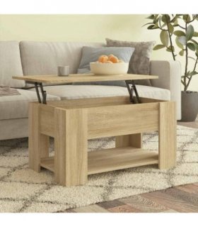 vidaXL Coffee Table Sonoma Oak 79x49x41 cm Engineered Wood