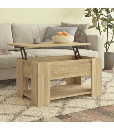 vidaXL Coffee Table Sonoma Oak 79x49x41 cm Engineered Wood