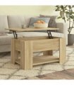 vidaXL Coffee Table Sonoma Oak 79x49x41 cm Engineered Wood