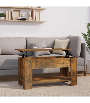 vidaXL Coffee Table Smoked Oak 101x49x52 cm Engineered Wood