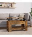 vidaXL Coffee Table Smoked Oak 101x49x52 cm Engineered Wood