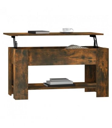 vidaXL Coffee Table Smoked Oak 101x49x52 cm Engineered Wood