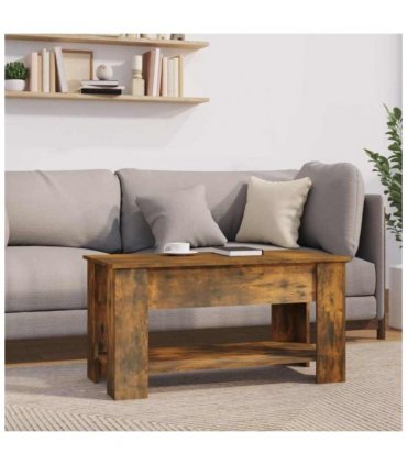 vidaXL Coffee Table Smoked Oak 101x49x52 cm Engineered Wood