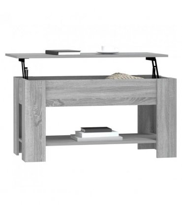 vidaXL Coffee Table Grey Sonoma 101x49x52 cm Engineered Wood