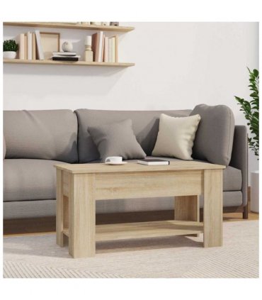 vidaXL Coffee Table Sonoma Oak 101x49x52 cm Engineered Wood