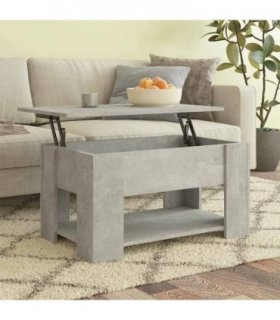 vidaXL Coffee Table Concrete Grey 79x49x41 cm Engineered Wood