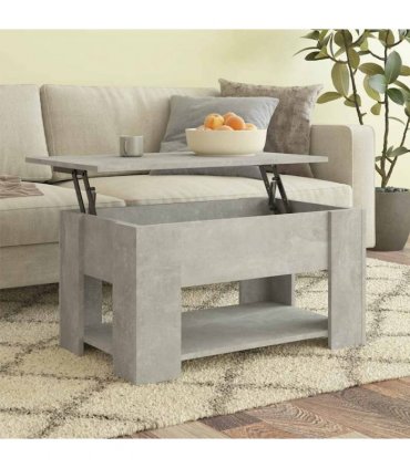 vidaXL Coffee Table Concrete Grey 79x49x41 cm Engineered Wood