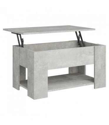 vidaXL Coffee Table Concrete Grey 79x49x41 cm Engineered Wood