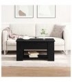 vidaXL Coffee Table Black Oak 79 x 49 x 41 cm Engineered Wood