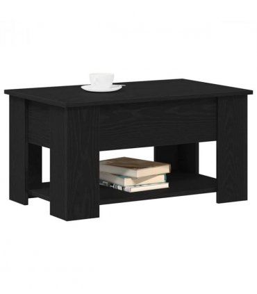 vidaXL Coffee Table Black Oak 79 x 49 x 41 cm Engineered Wood