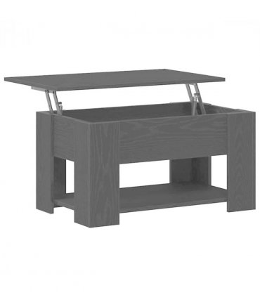 vidaXL Coffee Table Black Oak 79 x 49 x 41 cm Engineered Wood