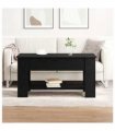 vidaXL Coffee Table Black oak 101 x 49 x 52 cm Engineered wood