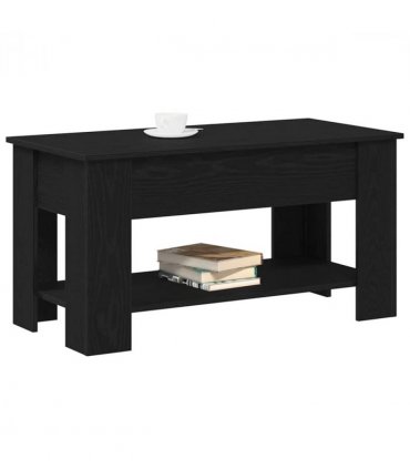 vidaXL Coffee Table Black oak 101 x 49 x 52 cm Engineered wood