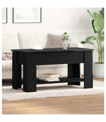 vidaXL Coffee Table Black oak 101 x 49 x 52 cm Engineered wood