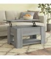 vidaXL Coffee Table Grey Sonoma 79x49x41 cm Engineered Wood