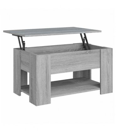vidaXL Coffee Table Grey Sonoma 79x49x41 cm Engineered Wood