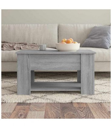 vidaXL Coffee Table Grey Sonoma 79x49x41 cm Engineered Wood