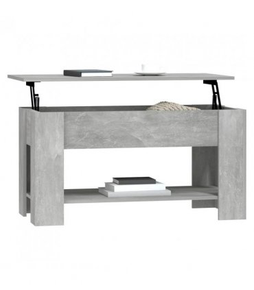 vidaXL Coffee Table Concrete Grey 101x49x52 cm Engineered Wood