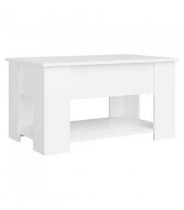 vidaXL Coffee Table White 79x49x41 cm Engineered Wood