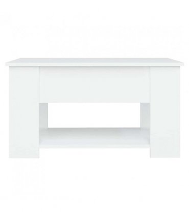 vidaXL Coffee Table White 79x49x41 cm Engineered Wood