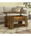 vidaXL Coffee Table Smoked Oak 79x49x41 cm Engineered Wood