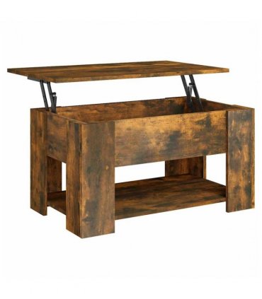 vidaXL Coffee Table Smoked Oak 79x49x41 cm Engineered Wood
