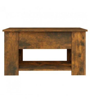vidaXL Coffee Table Smoked Oak 79x49x41 cm Engineered Wood