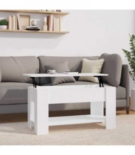 vidaXL Coffee Table White 101x49x52 cm Engineered Wood