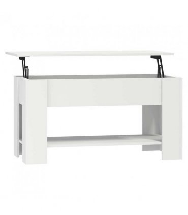 vidaXL Coffee Table White 101x49x52 cm Engineered Wood