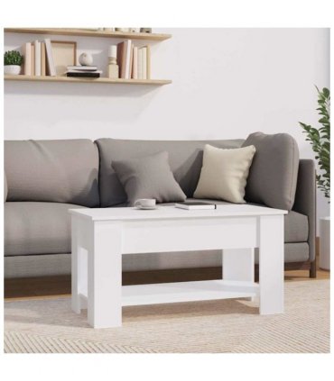 vidaXL Coffee Table White 101x49x52 cm Engineered Wood