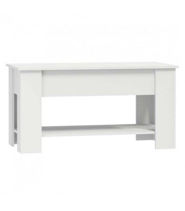 vidaXL Coffee Table White 101x49x52 cm Engineered Wood