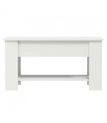 vidaXL Coffee Table White 101x49x52 cm Engineered Wood