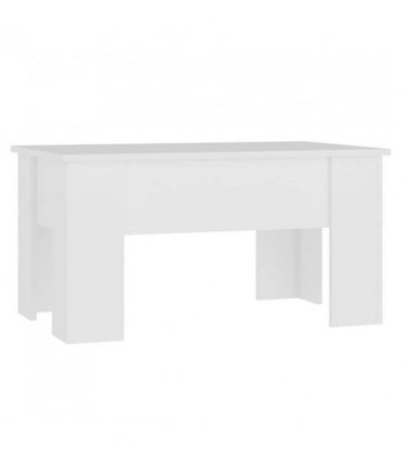 vidaXL Coffee Table White 79x49x41 cm Engineered Wood — Size: 79 x 49 x 42.5 cm