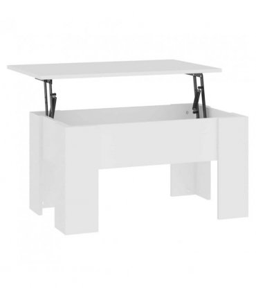 vidaXL Coffee Table White 79x49x41 cm Engineered Wood — Size: 79 x 49 x 42.5 cm