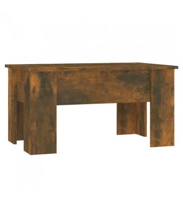vidaXL Coffee Table Smoked Oak 79x49x41 cm Engineered Wood — Size: 79 x 49 x 42.5 cm