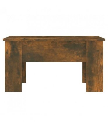 vidaXL Coffee Table Smoked Oak 79x49x41 cm Engineered Wood — Size: 79 x 49 x 42.5 cm