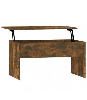 vidaXL Coffee Table Smoked Oak 80x50.5x41.5 cm Engineered Wood — Size: 80 x 50 x 41.5 cm