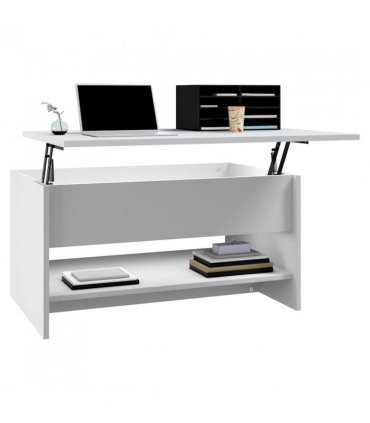 vidaXL Coffee Table White 80x50x40 cm Engineered Wood — Size: 80 x 50 x 41.5 cm