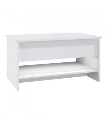 vidaXL Coffee Table White 80x50x40 cm Engineered Wood — Size: 80 x 50 x 41.5 cm