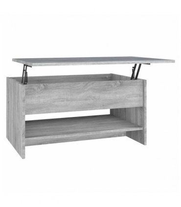 vidaXL Coffee Table Grey Sonoma 80x50x40 cm Engineered Wood — Size: 80 x 50 x 41.5 cm