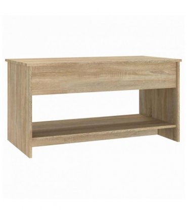 809650 vidaXL Coffee Table Sonoma Oak 102x50x52,5 cm Engineered Wood — Size: 102 x 50 x 52.5 cm